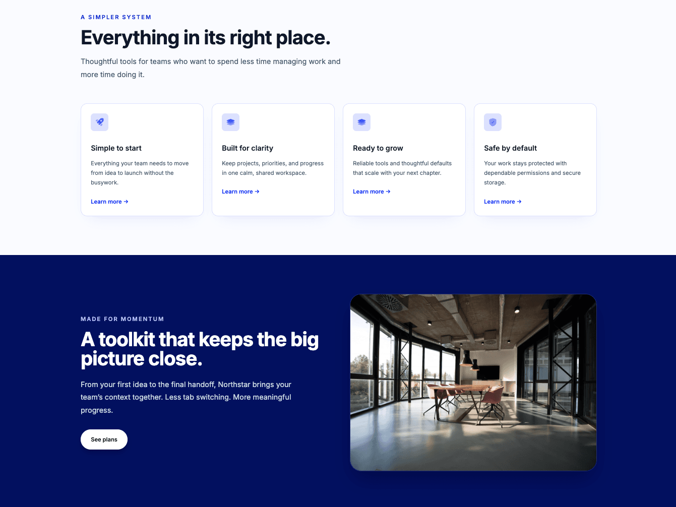 Clean SaaS Starter template features and pricing