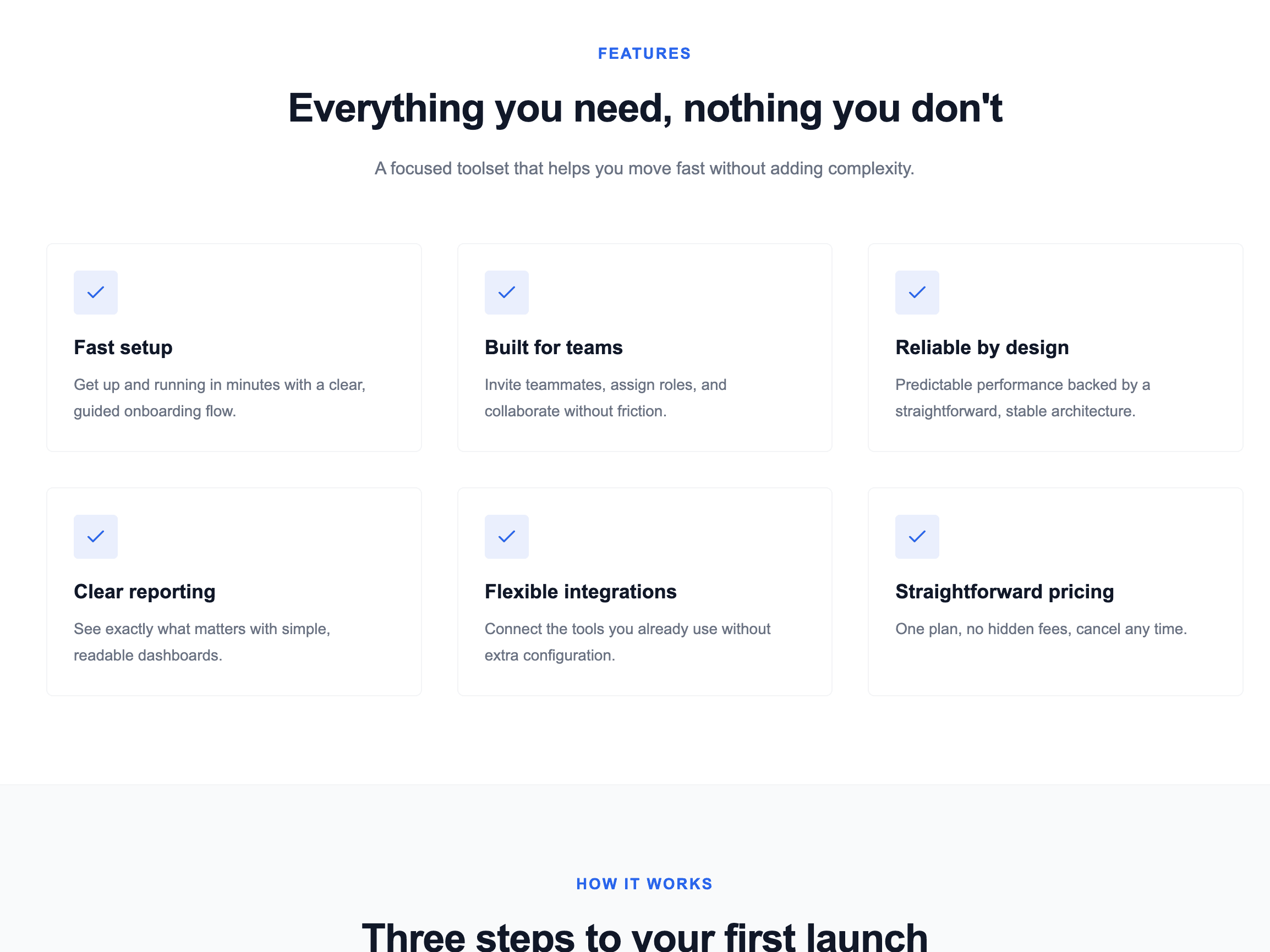 Simple Product Launch template features and pricing