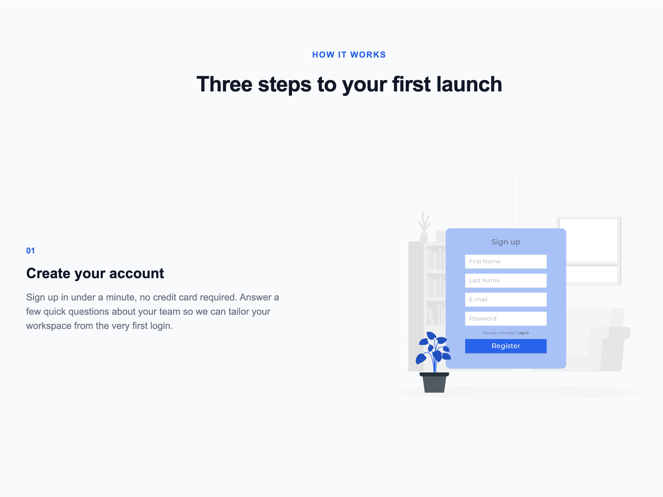 Simple Product Launch template contact form