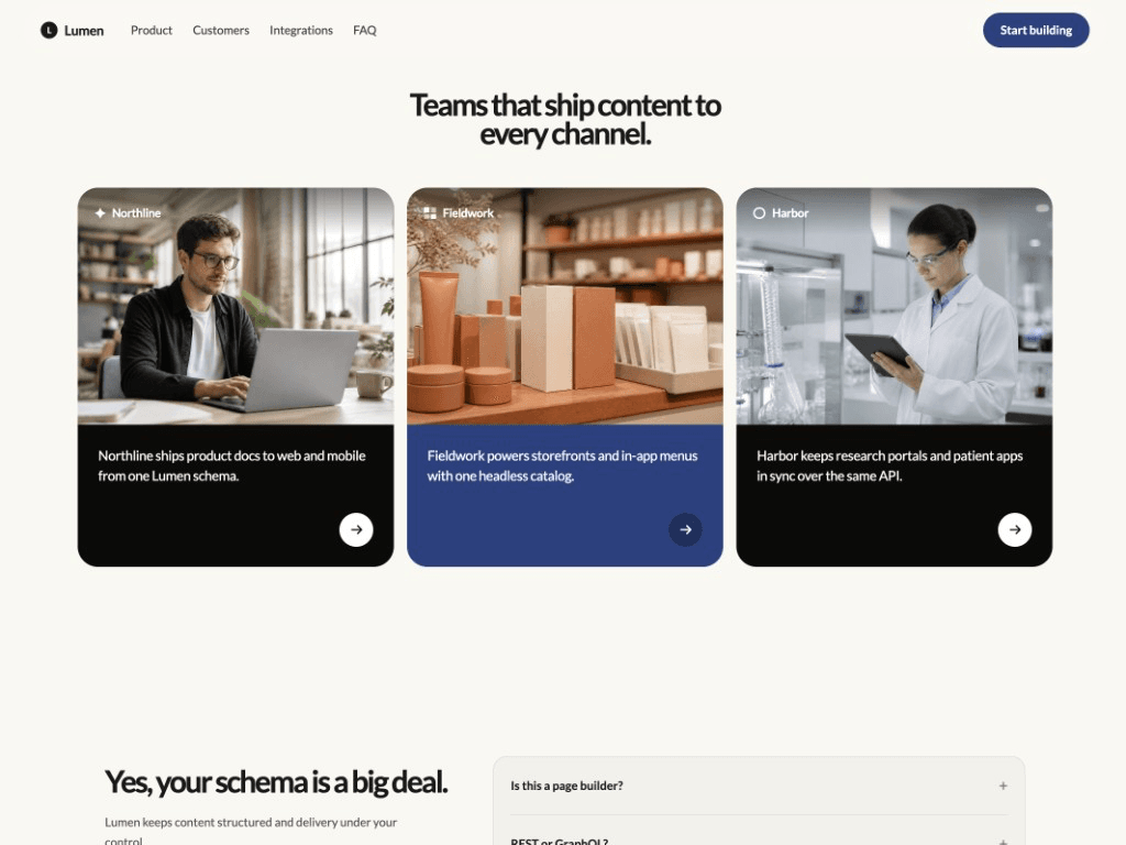 Startup SaaS Landing template FAQ and call to action
