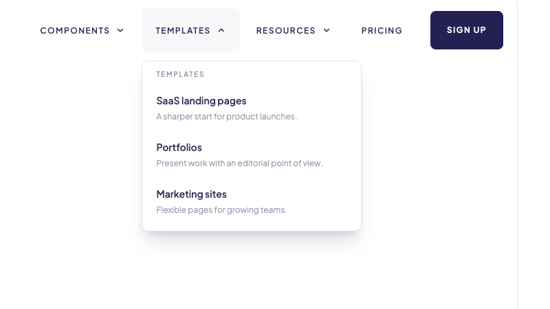 Grid Navbar preview