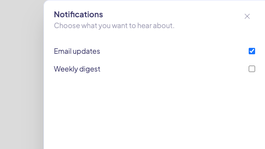 Settings Drawer preview